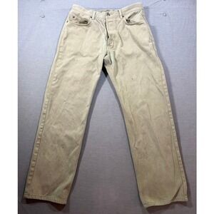 Marlboro Classics Mens Beige Straight Zip Denim Jeans Pants Size 32x30.